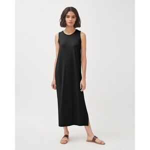 Cuyana Dresses Cuyana Drapeback Dress Womens Size Medium Black Tshirt Slimming Maxi Dress Poshmark